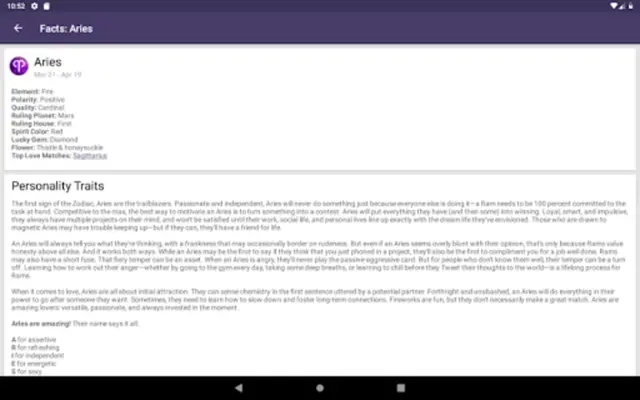 Daily Horoscope, zodiac signs android App screenshot 1