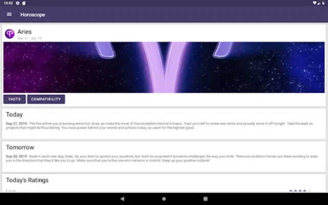 Daily Horoscope, zodiac signs android App screenshot 2